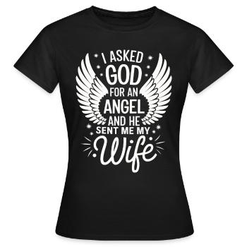 Frau Ehefrau Partnerin Familie Verheiratet - Frauen T-Shirt - Schwarz - Vorne - AI Model Female 172 dark (172cm)