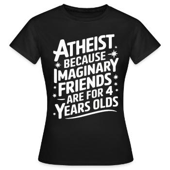 Atheismus Atheist Anti-Religion Agnostiker - Frauen T-Shirt - Schwarz - Vorne - AI Model Female 172 dark (172cm)