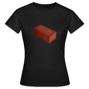 Just A Brick Plain Singular Regular Brick For - Women's T-Shirt - black - Front - AI Model Female 172 dark (172cm)