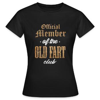 Funny Official Member Of The Old Fart Club Meme - Women's T-Shirt - black - Front - AI Model Female 172 dark (172cm)