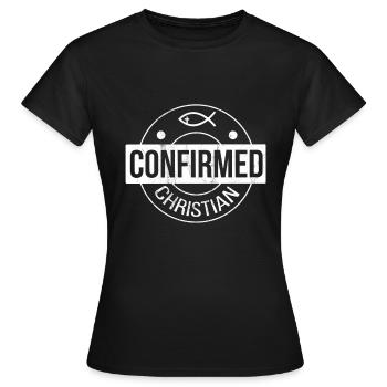 Catholic Confirmation Gifts For Boys And Girls - Women's T-Shirt - black - Front - AI Model Female 172 dark (172cm)