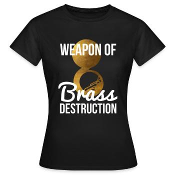Lustige Sousaphone Player Geschenkwaffe aus Messing - Frauen T-Shirt - Schwarz - Vorne - AI Model Female 172 dark (172cm)