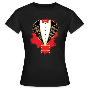 Ringmaster Circus Kostüm Rollenspiel Kostüm - Frauen T-Shirt - Schwarz - Vorne - AI Model Female 172 dark (172cm)