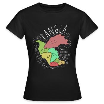Wiedervereinigung Pangaea Lustige Geologie für Geologen - Frauen T-Shirt - Schwarz - Vorne - AI Model Female 172 dark (172cm)