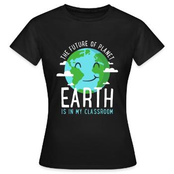 Earth Day Teachers 2019 Classroom Design - Women's T-Shirt - black - Front - AI Model Female 172 dark (172cm)