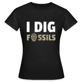 Impression de fossiles de trilobite de paléontologie - T-shirt Femme - noir - Devant - AI Model Female 172 dark (172cm)