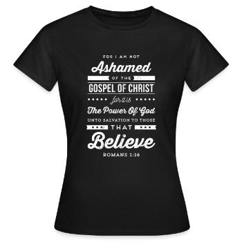 Je n’ai pas honte du dessein chrétien évangélique - T-shirt Femme - noir - Devant - AI Model Female 172 dark (172cm)