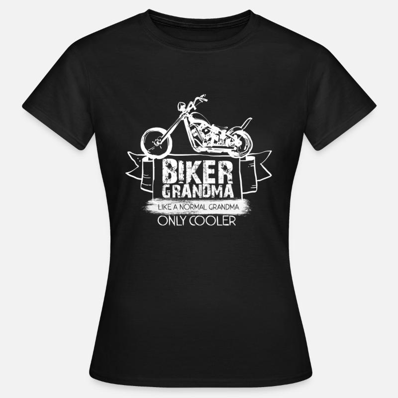 Womens Biker Grandma Design - Grafica per - Maglietta da donna - nero