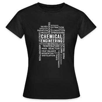 Graphique de génie chimique - Chimie - T-shirt Femme - noir - Devant - AI Model Female 172 dark (172cm)