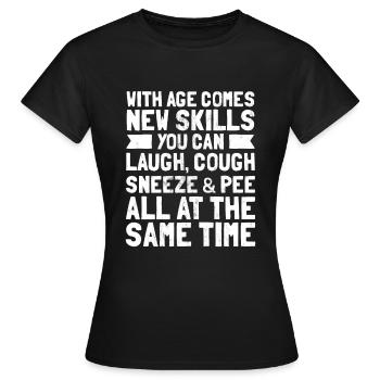 Funny 60Th Birthday Gag Gift Idea Funny 60 Year - Women's T-Shirt - black - Front - AI Model Female 172 dark (172cm)