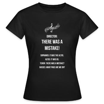 Funny Choir Director Soprano Alto Tenor Bass - Women's T-Shirt - black - Front - AI Model Female 172 dark (172cm)