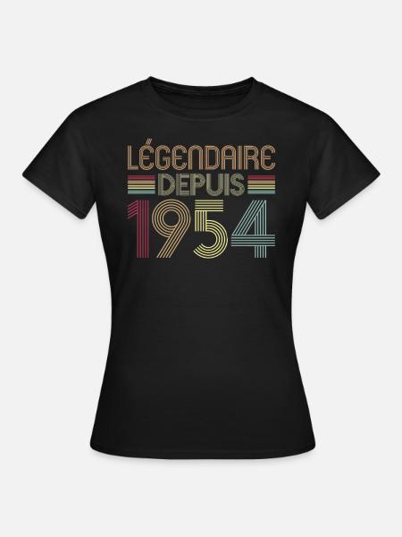 Légendaire Depuis 1954 - T-shirt Femme - noir