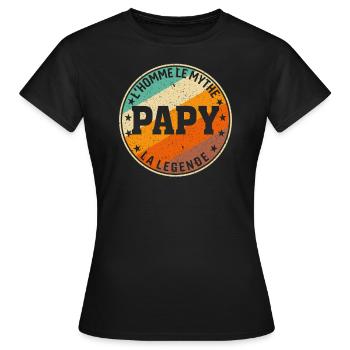 Opa Man Der Mythos Die Legende - Frauen T-Shirt - Schwarz - Vorne - AI Model Female 172 dark (172cm)