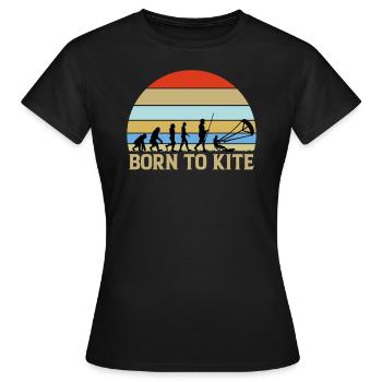 Born To Kite - Born For The Kite - Women's T-Shirt - black - Front - AI Model Female 172 dark (172cm)