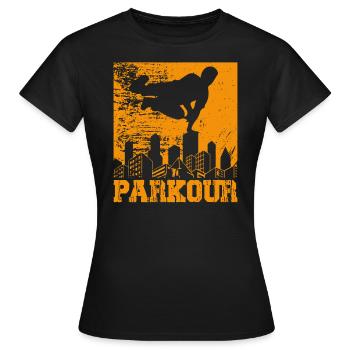 Parkour - Frauen T-Shirt - Schwarz - Vorne - AI Model Female 172 dark (172cm)
