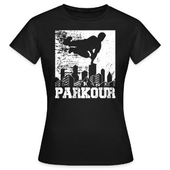 Parkour - T-shirt Femme - noir - Devant - AI Model Female 172 dark (172cm)