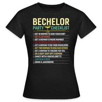 Checklist for the Bechlor Festival - Women's T-Shirt - black - Front - AI Model Female 172 dark (172cm)