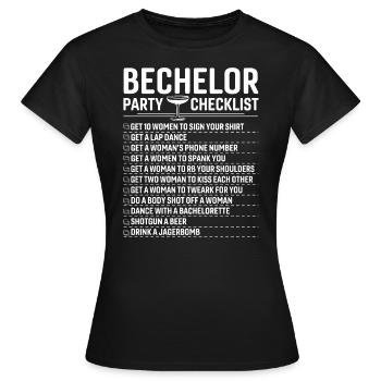 Checklist for the Bechlor Festival - Women's T-Shirt - black - Front - AI Model Female 172 dark (172cm)