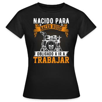 Né Pour Faire Du Bruit - T-shirt Femme - noir - Devant - AI Model Female 172 dark (172cm)