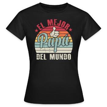 Meilleur Papa Du Monde - T-shirt Femme - noir - Devant - AI Model Female 172 dark (172cm)