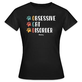 Trouble Obsessionnel Du Chat - T-shirt Femme - noir - Devant - AI Model Female 172 dark (172cm)