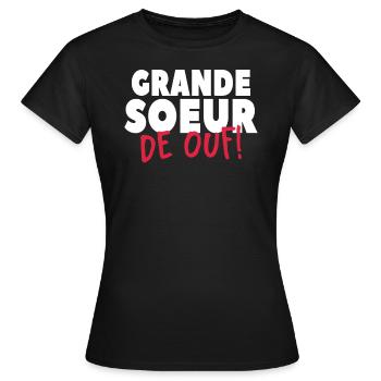 Grand Soeur De Ouf - T-shirt Femme - noir - Devant - AI Model Female 172 dark (172cm)