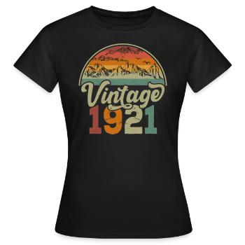 Vintage 1921 - T-shirt Femme - noir - Devant - AI Model Female 172 dark (172cm)