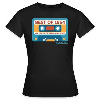 1954 Vintage Vintage Retro Cadeau D’anniversaire - T-shirt Femme - noir - Devant - AI Model Female 172 dark (172cm)
