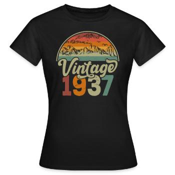 Vintage 1937 - T-shirt Femme - noir - Devant - AI Model Female 172 dark (172cm)