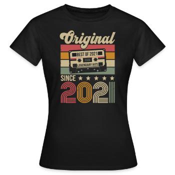 Anniversaire Vintage Idée Cadeau Original 2021 - T-shirt Femme - noir - Devant - AI Model Female 172 dark (172cm)