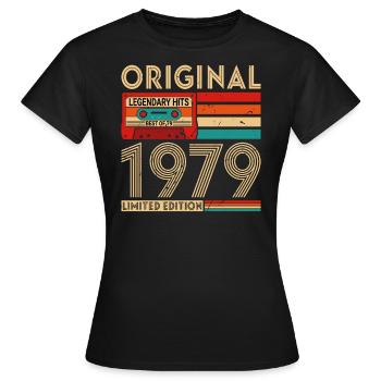 Original legendäre Hits Das Beste von 1979 - Frauen T-Shirt - Schwarz - Vorne - AI Model Female 172 dark (172cm)