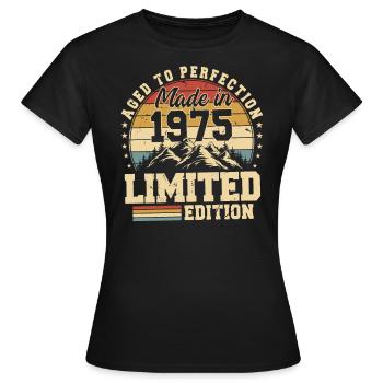 Aged to perfection Made in 1975 - Women's T-Shirt - black - Front - AI Model Female 172 dark (172cm)