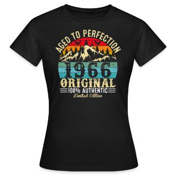 Aged to perfection 1966 original - Women's T-Shirt - black - Front - AI Model Female 172 dark (172cm)