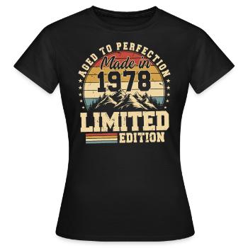 Aged to perfection Made in 1978 - Women's T-Shirt - black - Front - AI Model Female 172 dark (172cm)