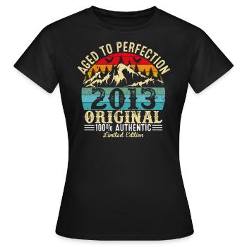Aged to perfection 2013 Original - Women's T-Shirt - black - Front - AI Model Female 172 dark (172cm)