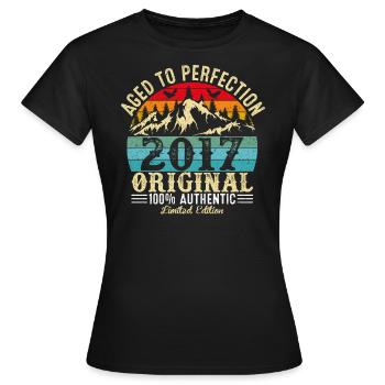 Aged to perfection 2017 Original - Women's T-Shirt - black - Front - AI Model Female 172 dark (172cm)