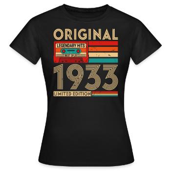 Original legendäre Hits Das Beste von 1933 - Frauen T-Shirt - Schwarz - Vorne - AI Model Female 172 dark (172cm)