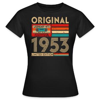 Original legendäre Hits Das Beste von 1953 - Frauen T-Shirt - Schwarz - Vorne - AI Model Female 172 dark (172cm)