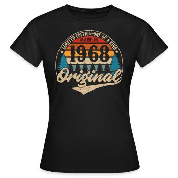 Fabriqué En 1968 Original - T-shirt Femme - noir - Devant - AI Model Female 172 dark (172cm)