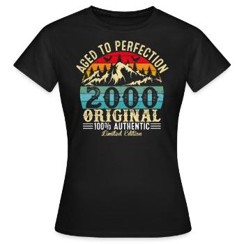 Aged to perfection 2000 Original - Women's T-Shirt - black - Front - AI Model Female 172 dark (172cm)