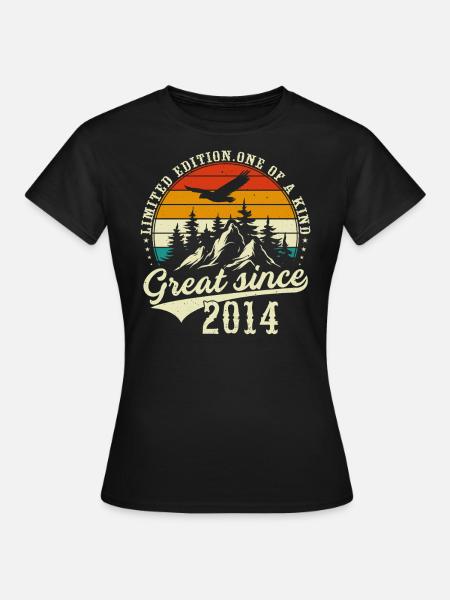 Einzigartig seit 2014 - Frauen T-Shirt - Schwarz