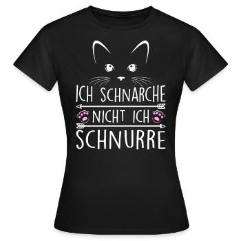 Ich Schnarche Nicht Ich Schnurre - Frauen T-Shirt - Schwarz - Vorne - AI Model Female 172 dark (172cm)