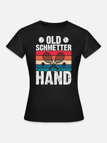 Old Schmetterhand Tennis - Frauen T-Shirt - Schwarz