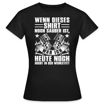 Wenn Dieses Shirt Noch Sauber Ist - Frauen T-Shirt - Schwarz - Vorne - AI Model Female 172 dark (172cm)