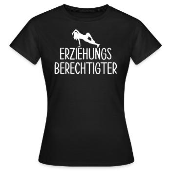 BDSM Gag Fetish Educational Gift - Frauen T-Shirt - Schwarz - Vorne - AI Model Female 172 dark (172cm)