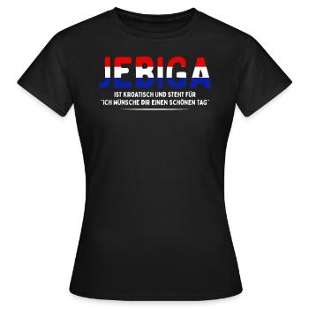 Croate Jebiga Croatie Balkans Croatie Croate - T-shirt Femme - noir - Devant - AI Model Female 172 dark (172cm)