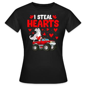 I Steal Hearts - Women's T-Shirt - black - Front - AI Model Female 172 dark (172cm)