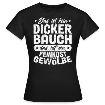 Das Ist Kein Dicker Bauch - Frauen T-Shirt - Schwarz - Vorne - AI Model Female 172 dark (172cm)