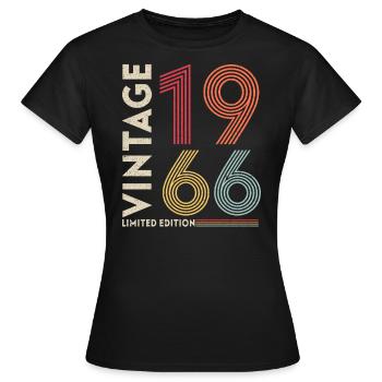 Generation 1966 - Women's T-Shirt - black - Front - AI Model Female 172 dark (172cm)