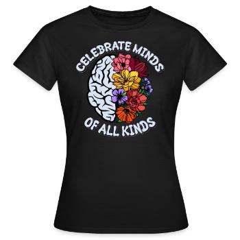 Feiern Sie Köpfe aller Art Neurodiversität Autismus - Frauen T-Shirt - Schwarz - Vorne - AI Model Female 172 dark (172cm)